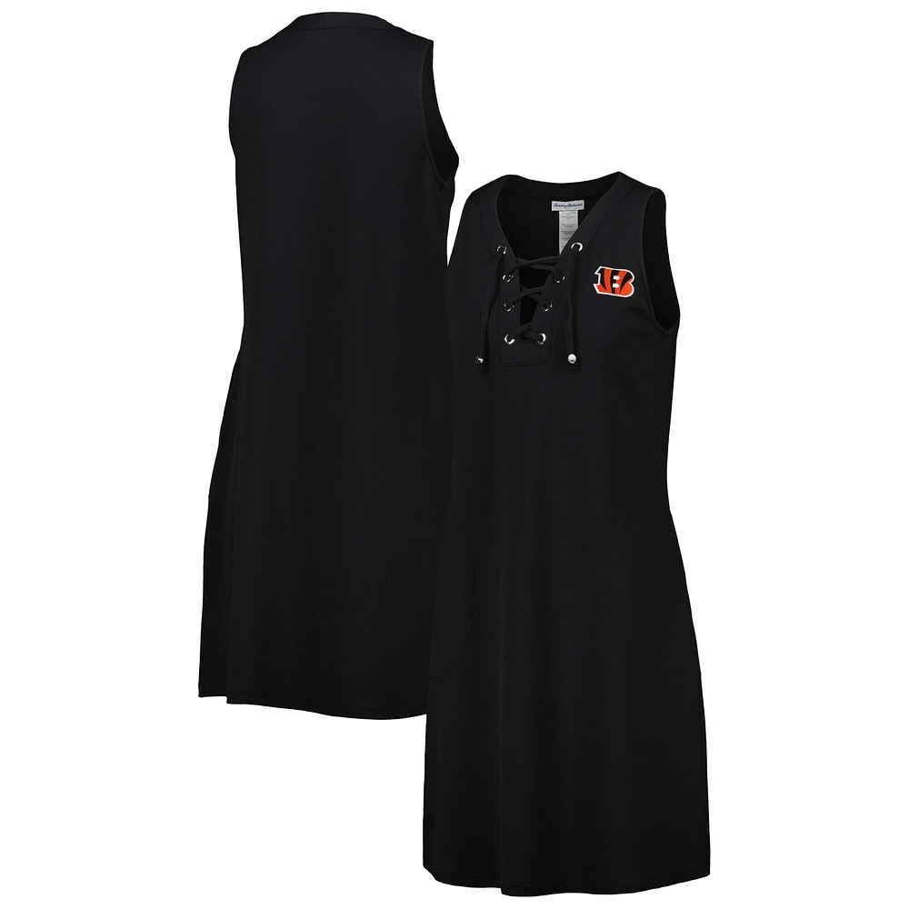 Women's Tommy Bahama Black Cincinnati Bengals Island Cays Lace-Up Dress