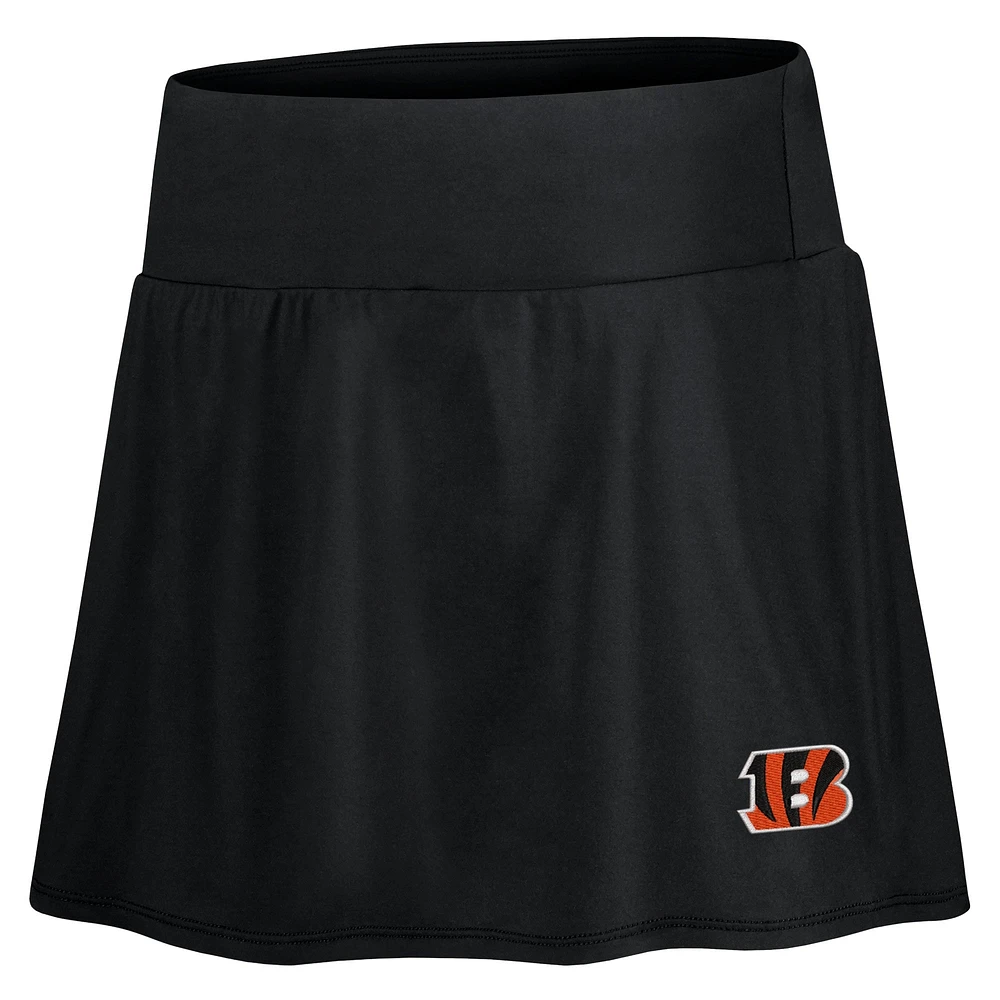 Jupe-short de bain à enfiler Tommy Bahama pour femme, Cincinnati Bengals Pearl, noire