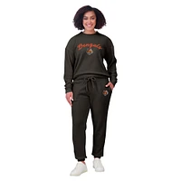 Women's WEAR by Erin Andrews  Cream Cincinnati Bengals Knitted Tri-Blend Long Sleeve T-Shirt & Pants Lounge Set