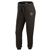 Ensemble de détente pour femme WEAR by Erin Andrews, t-shirt à manches longues et pantalon en tricot tri-blend couleur crème Cincinnati Bengals, grande taille