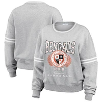 Sweat-shirt à capuche gris chiné pour femme WEAR by Erin Andrews des Bengals de Cincinnati