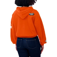 Sweat à capuche zippé 1/4 de zip orange patch grande taille pour femme WEAR by Erin Andrews