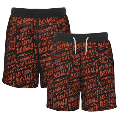 Youth Black Cincinnati Bengals Super French Terry Shorts