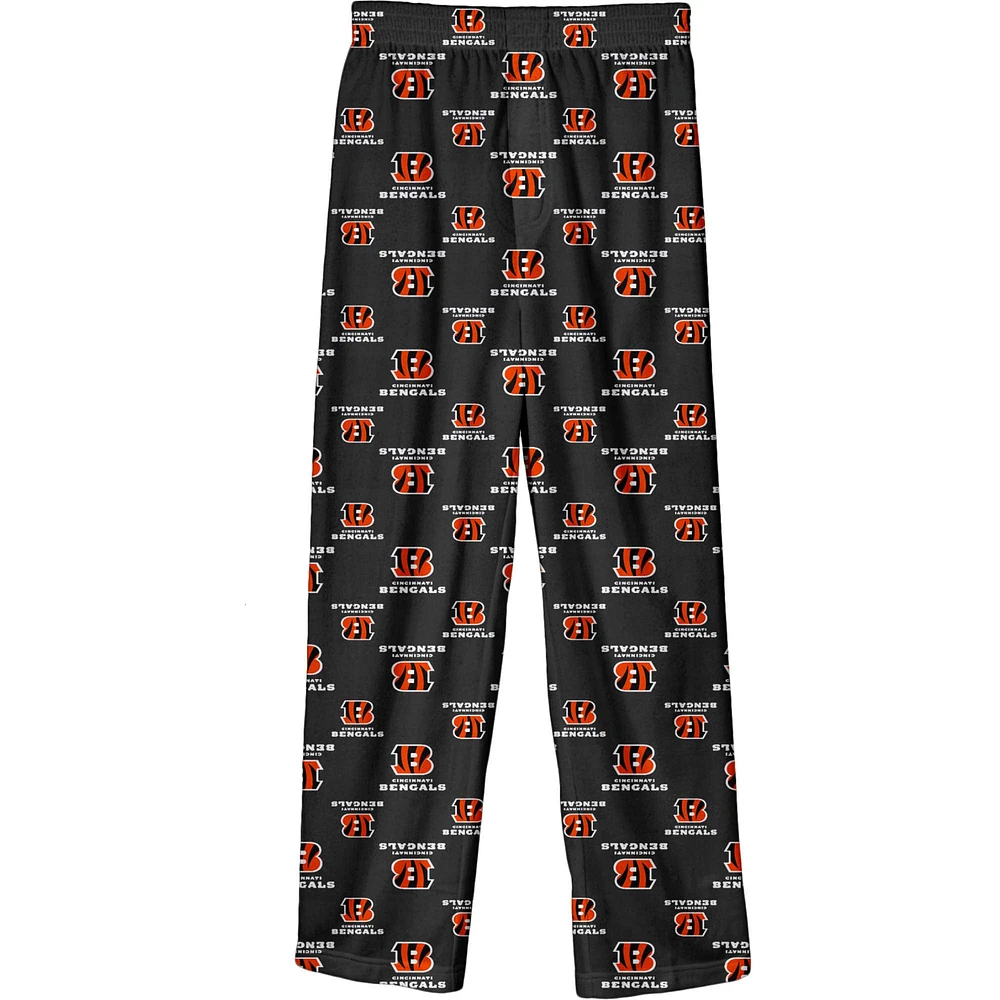 Pantalon de pyjama imprimé couleur l'équipe des Bengals Cincinnati noir pour jeunes