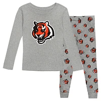 Ensemble de nuit t-shirt et pantalon à manches longues pour jeunes Cincinnati Bengals