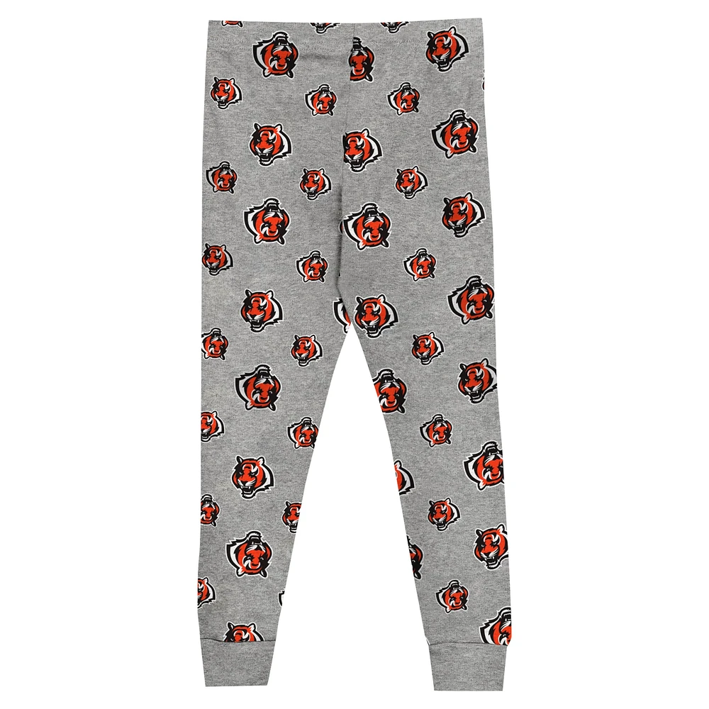 Ensemble de nuit t-shirt et pantalon à manches longues pour jeunes Cincinnati Bengals