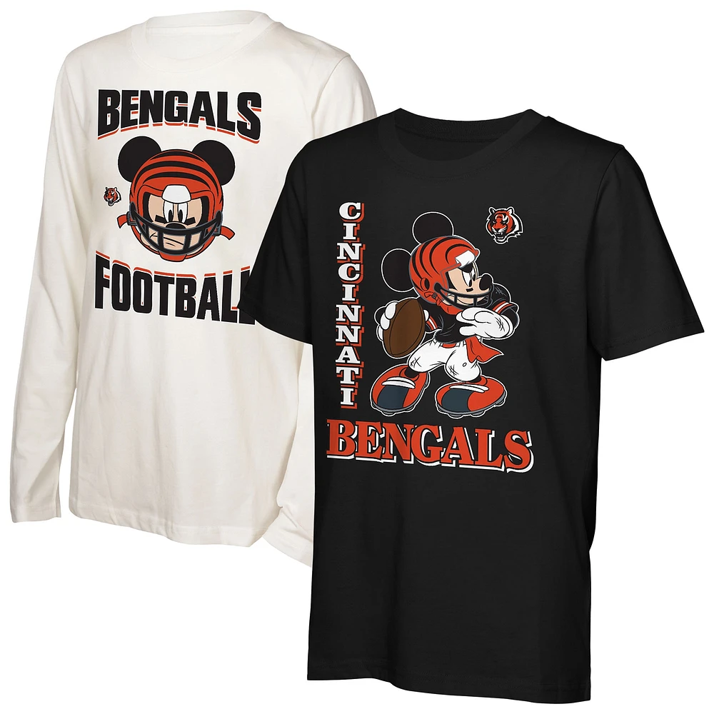 Ensemble de t-shirts pour jeunes Cincinnati Bengals Quarterback Mickey