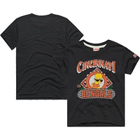 Youth Homage Bart Simpson Charcoal Cincinnati Bengals x The Simpsons Tri-Blend T-Shirt