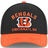 Youth New Era Black/Orange Cincinnati Bengals 2025 NFL Draft 9FORTY A-Frame M-Crown Adjustable Hat