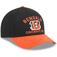 Youth New Era Black/Orange Cincinnati Bengals 2025 NFL Draft 9FORTY A-Frame M-Crown Adjustable Hat