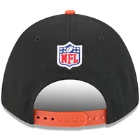 Youth New Era Black/Orange Cincinnati Bengals 2025 NFL Draft 9FORTY A-Frame M-Crown Adjustable Hat