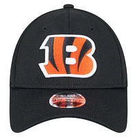 Youth New Era Black Cincinnati Bengals Main 9FORTY Adjustable Hat