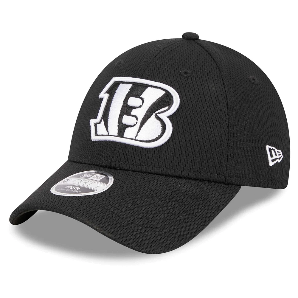 Youth New Era Black Cincinnati Bengals  Main B-Dub 9FORTY Adjustable Hat