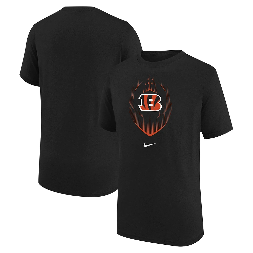 T-shirt Nike noir pour jeunes Cincinnati Bengals Legend Icon