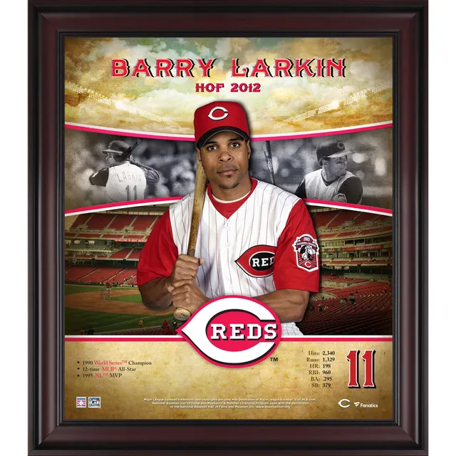 Cincinnati Reds Barry Larkin Fanatics Authentic 10.5 x 13 Hall of