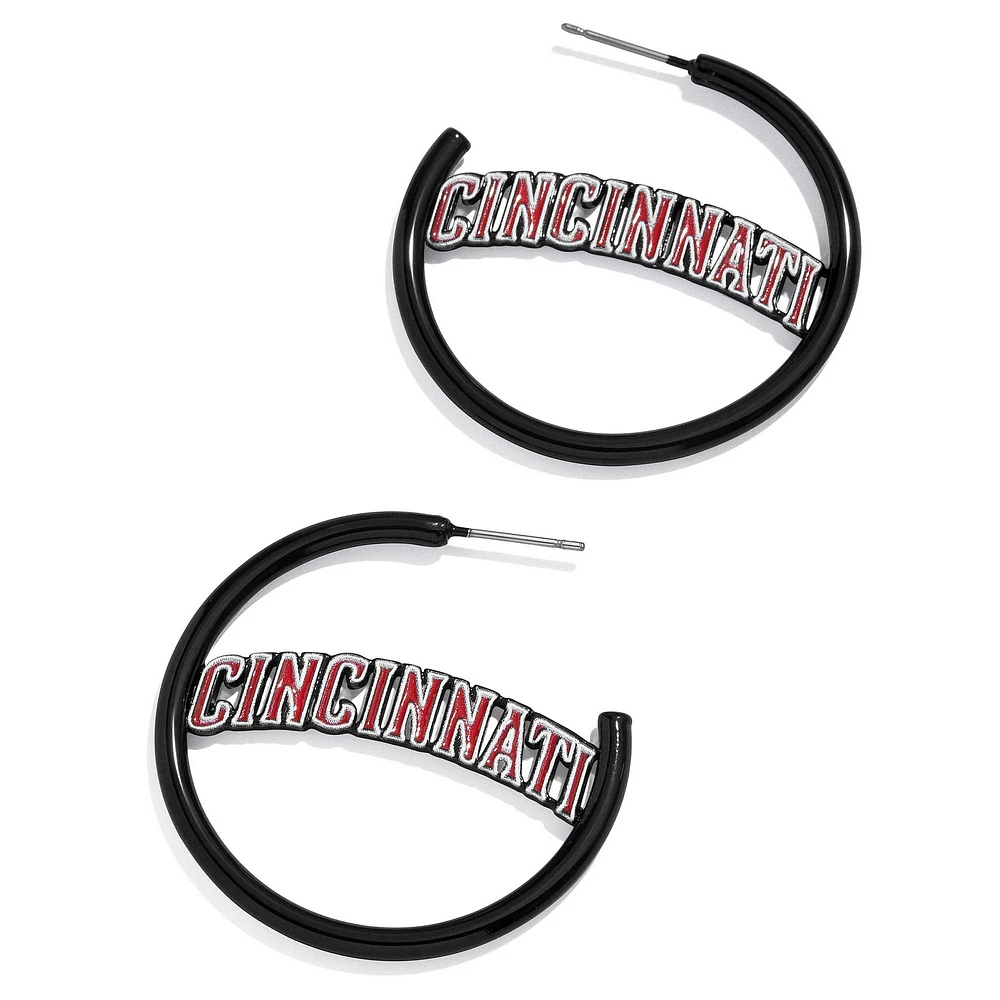 BaubleBar Cincinnati Reds Enamel Hoop Earrings