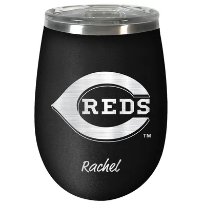 Cincinnati Reds 12oz. Personalized Stealth Wine Travel Tumbler - Black