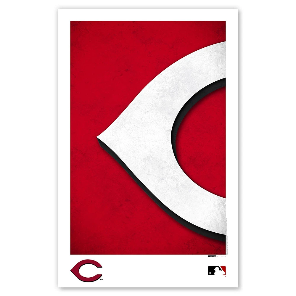 Cincinnati Reds 11" x 17" Minimalist Logo Poster Print