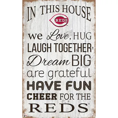 Cincinnati Reds 11'' x 19'' Team In This House Sign