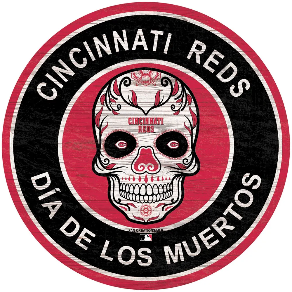 Lids Cincinnati Reds 12'' Sugar Skull Circle Sign