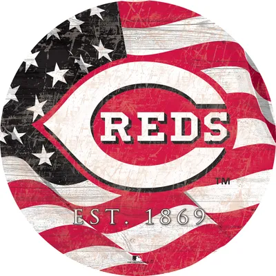 Cincinnati Reds 12" Team Color Flag Sign