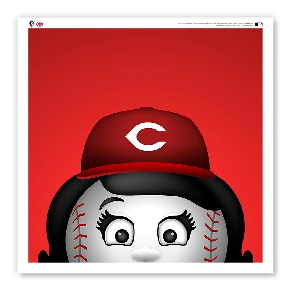 Cincinnati Reds Poster Rosie Rouge 30,5 x 30,5 cm