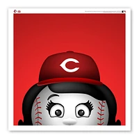 Cincinnati Reds 12" x 12" Rosie Red Poster Print