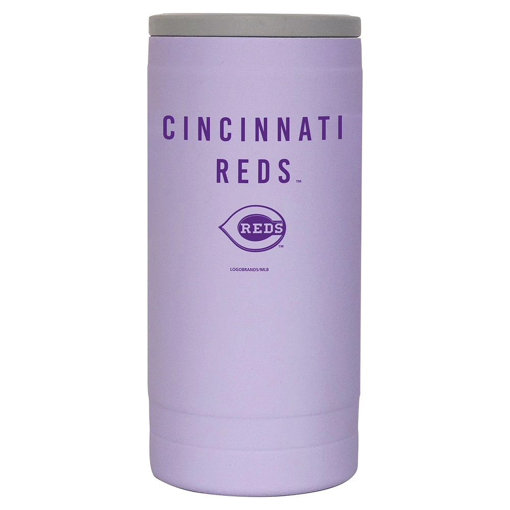 Cincinnati Reds 12oz. Lavender Soft Touch Slim Coolie