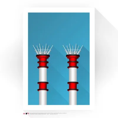 Atlanta Braves Minimalist Truist Park 8.5 x 11 Fine Art Print