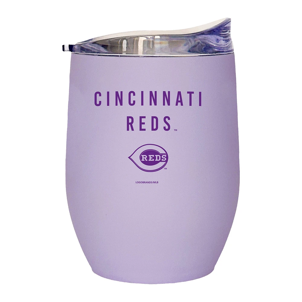 Rouges de Cincinnati 16oz. Gobelet incurvé doux au toucher lavande