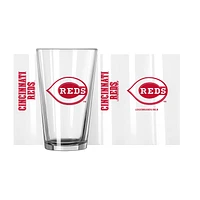 Rouges de Cincinnati 16 oz. Verre à pinte Team Wordmark Game Day