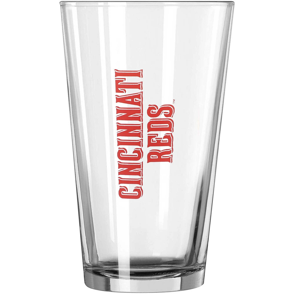 Rouges de Cincinnati 16 oz. Verre à pinte Team Wordmark Game Day