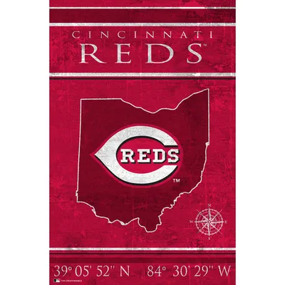 Cincinnati Reds 17'' x 26'' Team Coordinates Sign