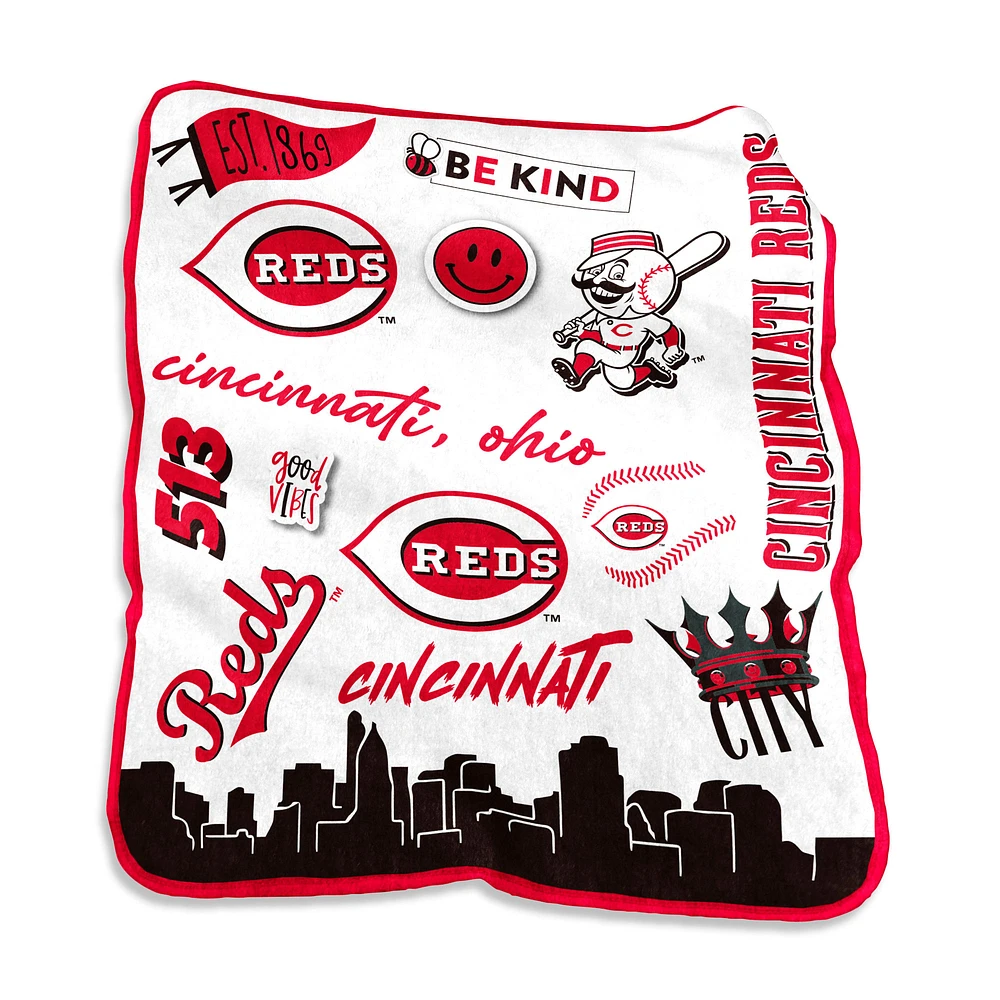 Cincinnati Reds 50'' x 60'' Native Raschel Couverture en peluche