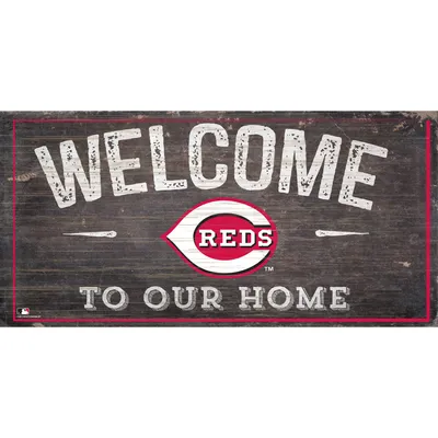 Cincinnati Reds 6'' x 12'' Welcome to Our Home Sign