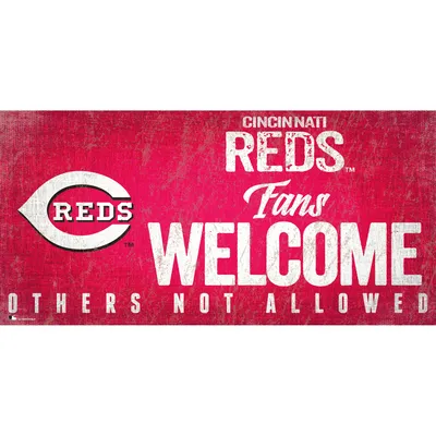 Cincinnati Reds 8'' x 10.5'' Fans Welcome Sign