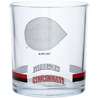 Cincinnati Reds Banded Rocks Glass