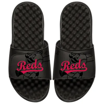 Cincinnati Reds ISlide MLB Tonal Pop Slide Sandals - Black