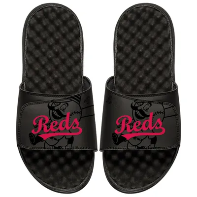 Cincinnati Reds ISlide Youth MLB Tonal Pop Slide Sandals - Black