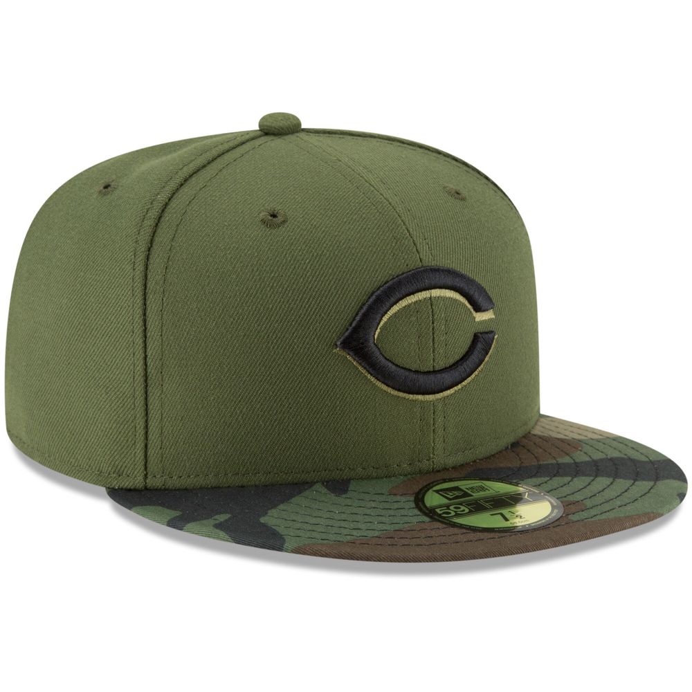 Cincinnati Reds New Era Alternate 2 Authentic Collection On-Field Low Profile 59FIFTY Fitted Hat - Olive