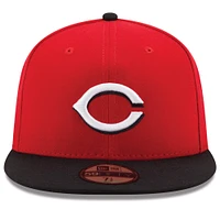 Cincinnati Reds New Era Road Authentic Collection On-Field Logo 59FIFTY - Fitted Hat Red/Black