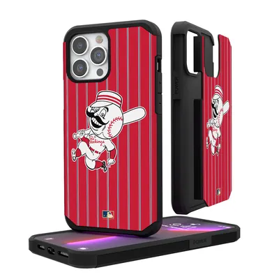 Cincinnati Reds iPhone Pinstripe Cooperstown Design Rugged Case - Red