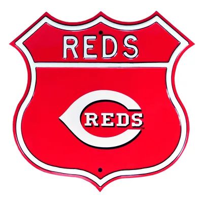 Cincinnati Reds Steel Route Sign