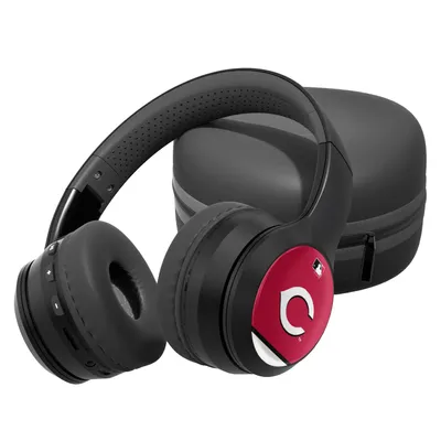 Cincinnati Reds Stripe Design Wireless Bluetooth Headphones With Case
