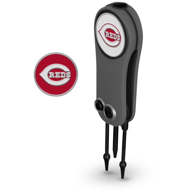 Cincinnati Reds Switchblade Outil de réparation et deux marqueurs de balle