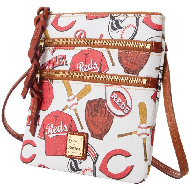 Dooney & Bourke Women's White Detroit Tigers Game Day Triple-Zip Crossbody  Purse