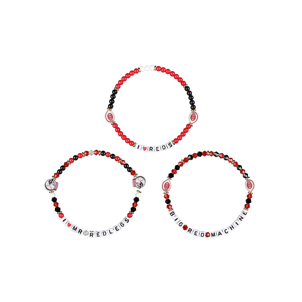 Lot de 3 bracelets d'amitié FOCO des Reds de Cincinnati