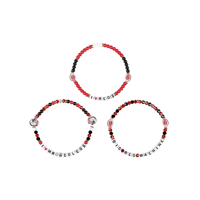 Lot de 3 bracelets d'amitié FOCO des Reds de Cincinnati
