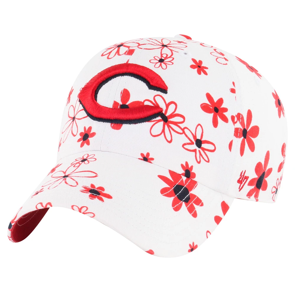 Casquette ajustable Daisy Delight Clean Up blanche pour jeunes filles '47 des Cincinnati Reds