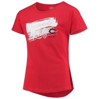 Girls Youth Red Cincinnati Reds Brush Stroke Dolman T-Shirt